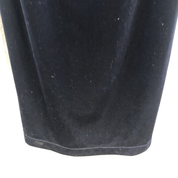 Vintage Scott McClintock Velvet Maxi Dress Womens 8 Navy Blue Velour Y2K Formal - Picture 16 of 16
